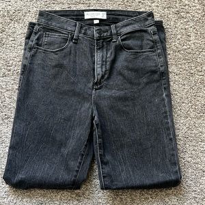 A&F Curve Love Super Skinny Ankle High Rise Ripped